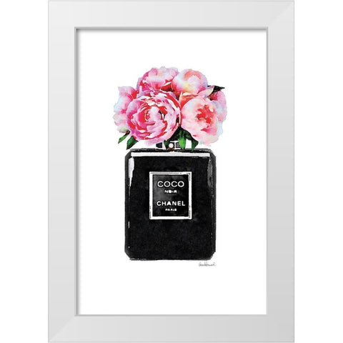 Perfume Noir Peony White Modern Wood Framed Art Print by Greenwood, Amanda