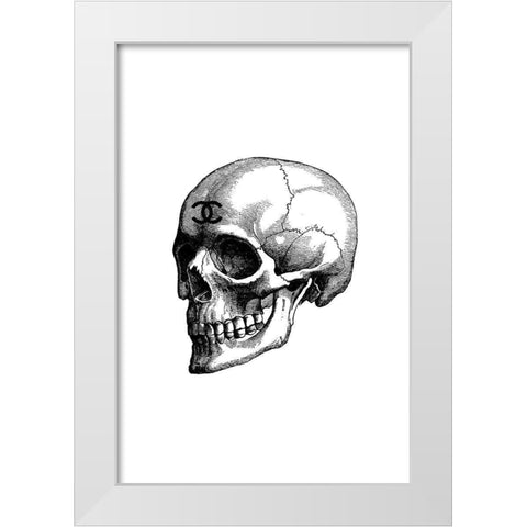 Black Skull White Modern Wood Framed Art Print by Greenwood, Amanda