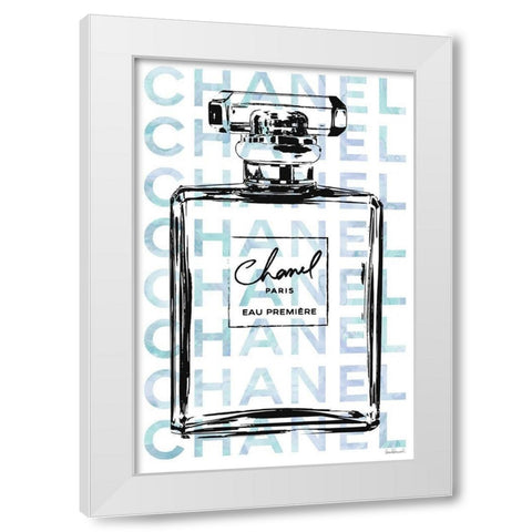 Blue Perfume White Modern Wood Framed Art Print by Greenwood, Amanda