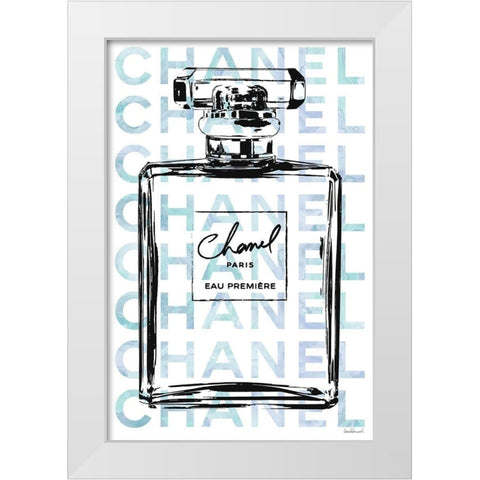Blue Perfume White Modern Wood Framed Art Print by Greenwood, Amanda