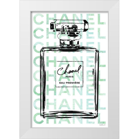 Mint Perfume White Modern Wood Framed Art Print by Greenwood, Amanda