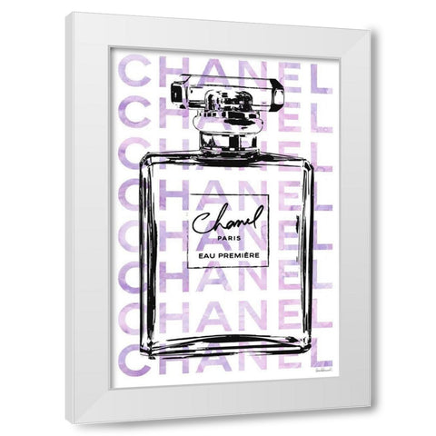 Purple Perfume White Modern Wood Framed Art Print by Greenwood, Amanda