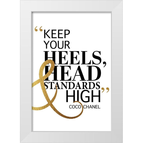 High Standards White Modern Wood Framed Art Print by Greenwood, Amanda