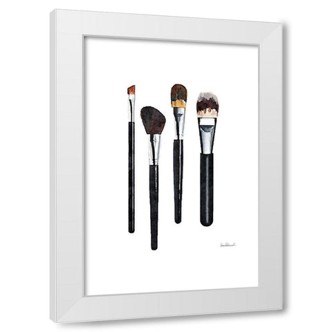 Brushes White Modern Wood Framed Art Print by Greenwood, Amanda
