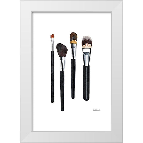Brushes White Modern Wood Framed Art Print by Greenwood, Amanda