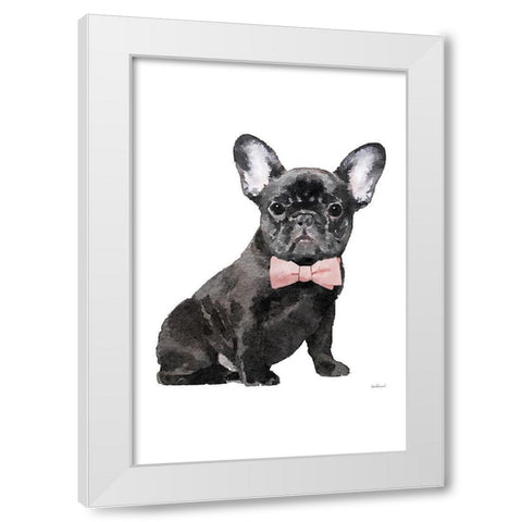 Frenchie I White Modern Wood Framed Art Print by Greenwood, Amanda
