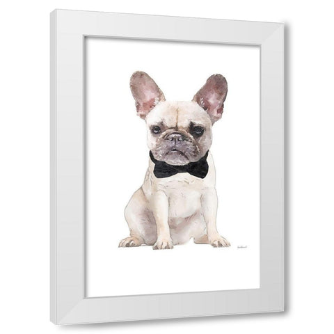Frenchie II White Modern Wood Framed Art Print by Greenwood, Amanda