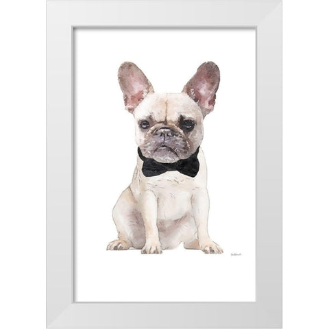 Frenchie II White Modern Wood Framed Art Print by Greenwood, Amanda