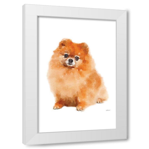 Pom White Modern Wood Framed Art Print by Greenwood, Amanda