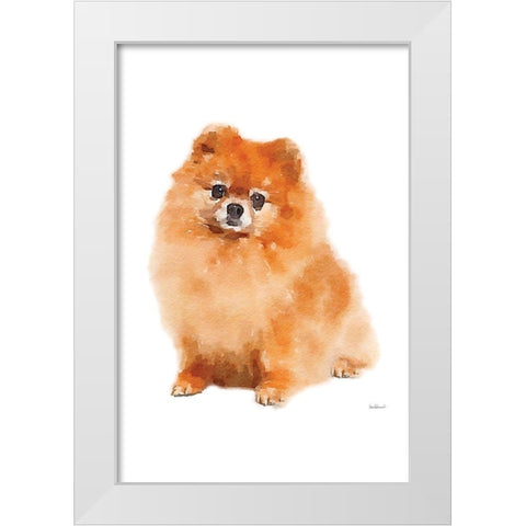 Pom White Modern Wood Framed Art Print by Greenwood, Amanda