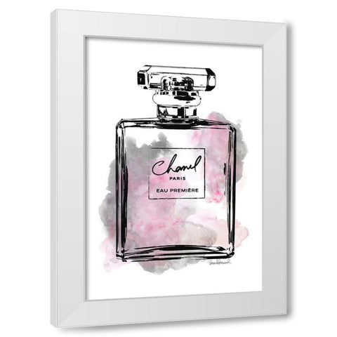 Black Bottle Pink and Grey White Modern Wood Framed Art Print by Greenwood, Amanda