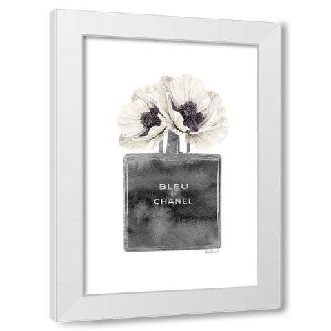 Black Cologne with Poppy White Modern Wood Framed Art Print by Greenwood, Amanda