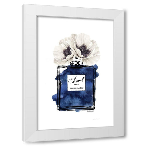 Black Bottle Navy White Modern Wood Framed Art Print by Greenwood, Amanda