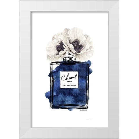 Black Bottle Navy White Modern Wood Framed Art Print by Greenwood, Amanda