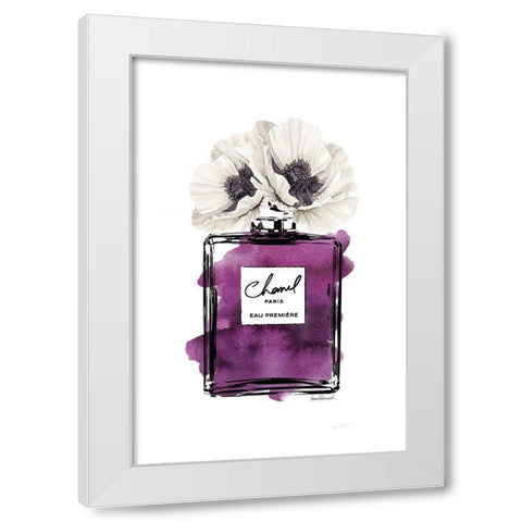 Black Bottle Purple  White Modern Wood Framed Art Print by Greenwood, Amanda