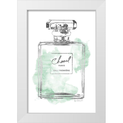 Silver Bottle Mint White Modern Wood Framed Art Print by Greenwood, Amanda