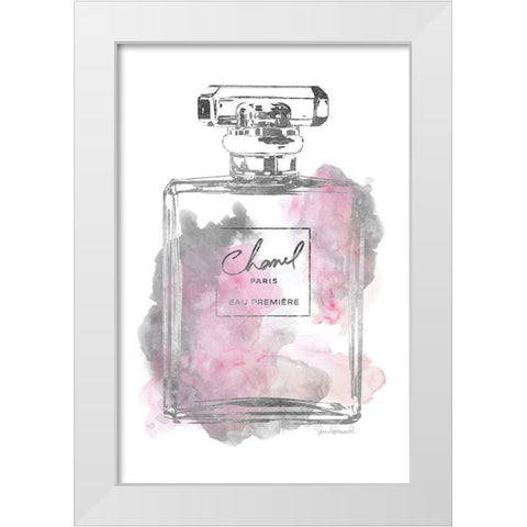Silver Bottle Grey and Pink White Modern Wood Framed Art Print by Greenwood, Amanda