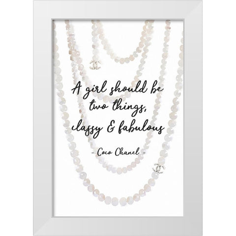 Classy and Fabulous White Modern Wood Framed Art Print by Greenwood, Amanda