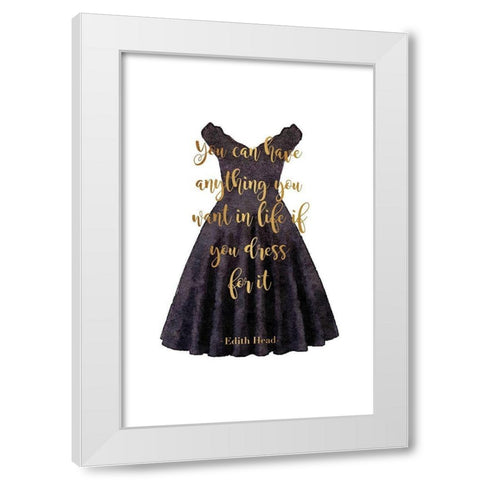 Anything Black Dress White Modern Wood Framed Art Print by Greenwood, Amanda
