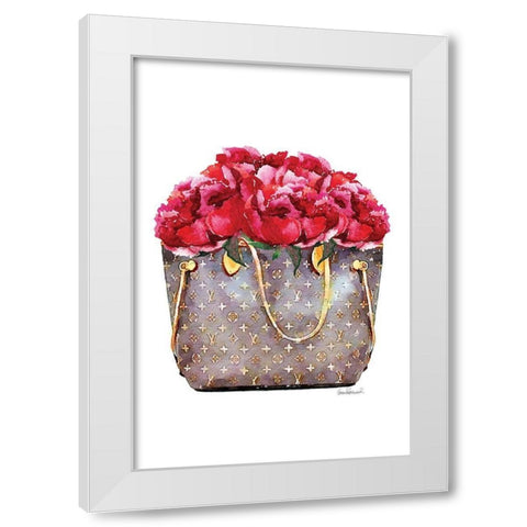 Red Rose Bag White Modern Wood Framed Art Print by Amanda Greenwood