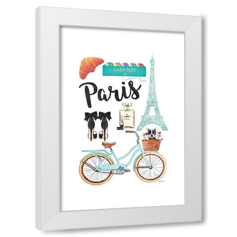 Paris Style II White Modern Wood Framed Art Print by Amanda Greenwood