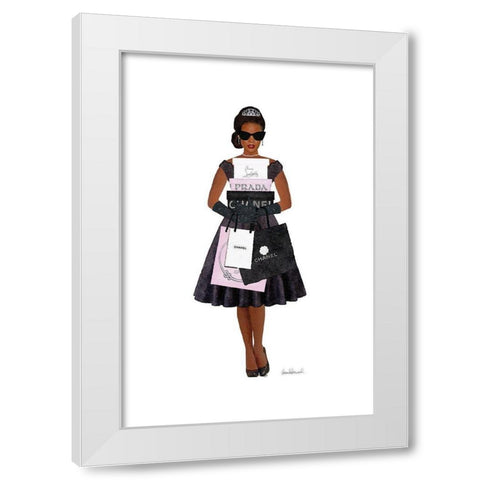Fashion Forward White Modern Wood Framed Art Print by Amanda Greenwood