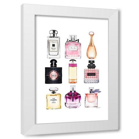 Fragrance Bouquet  White Modern Wood Framed Art Print by Amanda Greenwood
