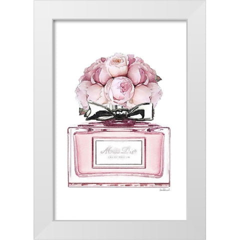 Perfume Bottle Bouquet XV White Modern Wood Framed Art Print by Greenwood, Amanda