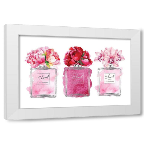Perfume Bottle Bouquets XVIII White Modern Wood Framed Art Print by Greenwood, Amanda