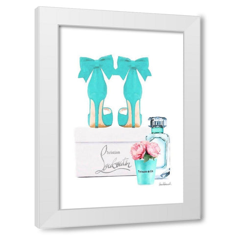 Teal and Co. White Modern Wood Framed Art Print by Greenwood, Amanda