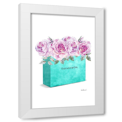 Shopping Bag Bouquet White Modern Wood Framed Art Print by Greenwood, Amanda