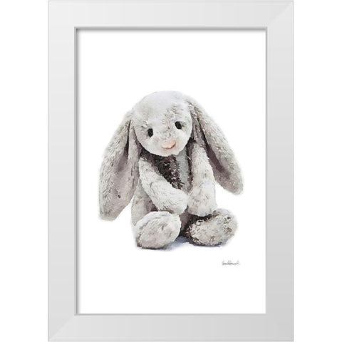 Bunny White Modern Wood Framed Art Print by Greenwood, Amanda