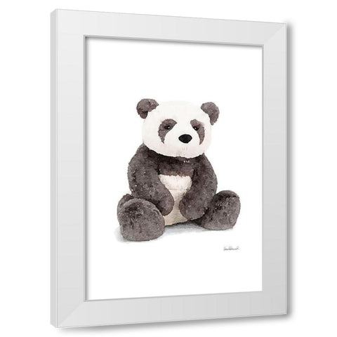 Panda White Modern Wood Framed Art Print by Greenwood, Amanda