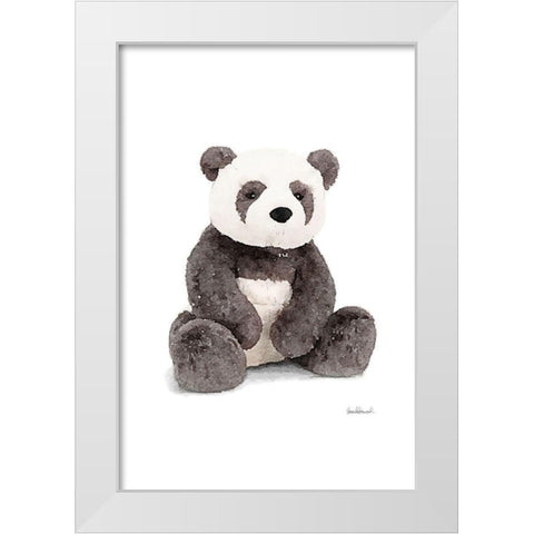 Panda White Modern Wood Framed Art Print by Greenwood, Amanda