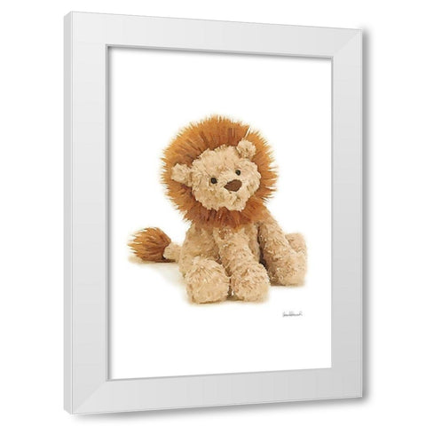 Lion White Modern Wood Framed Art Print by Greenwood, Amanda