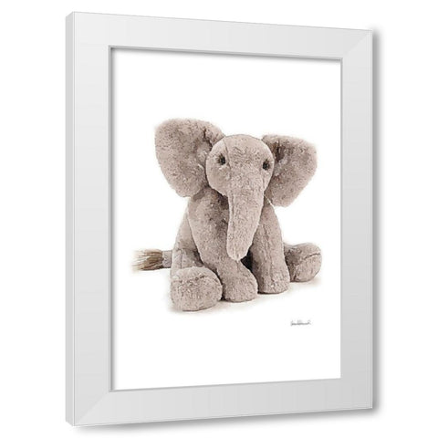 Elephant White Modern Wood Framed Art Print by Greenwood, Amanda