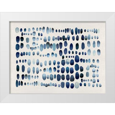 Playful Blue III White Modern Wood Framed Art Print by Perry, Angela