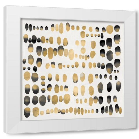 Playful Gold and Black I White Modern Wood Framed Art Print by Perry, Angela