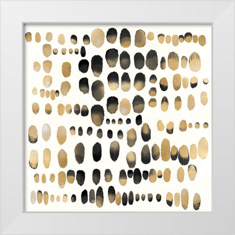 Playful Gold and Black II White Modern Wood Framed Art Print by Perry, Angela