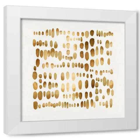 Playful Gold II White Modern Wood Framed Art Print by Perry, Angela