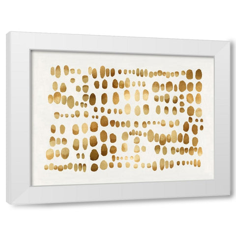 Playful Gold III White Modern Wood Framed Art Print by Perry, Angela