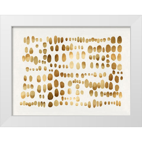 Playful Gold III White Modern Wood Framed Art Print by Perry, Angela