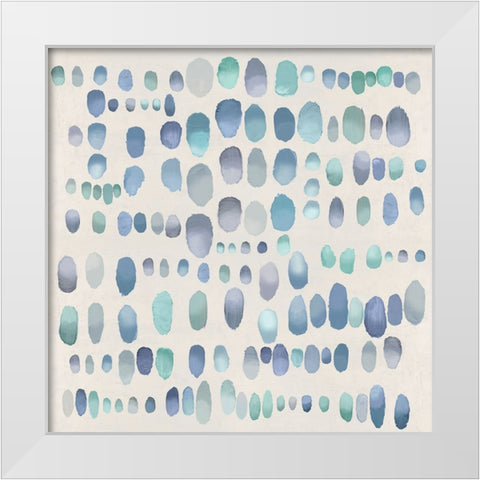 Playful Green and Purple II White Modern Wood Framed Art Print by Perry, Angela