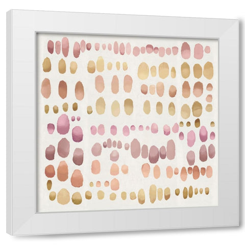 Playful Pink Blush II White Modern Wood Framed Art Print by Perry, Angela