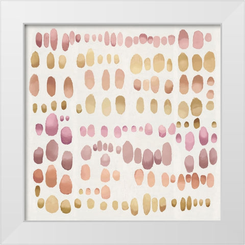 Playful Pink Blush II White Modern Wood Framed Art Print by Perry, Angela