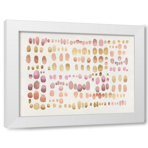 Playful Pink Blush III White Modern Wood Framed Art Print by Perry, Angela