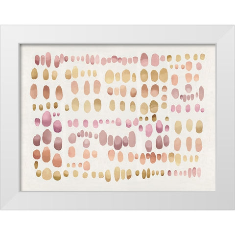 Playful Pink Blush III White Modern Wood Framed Art Print by Perry, Angela