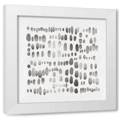 Playful Silver I White Modern Wood Framed Art Print by Perry, Angela