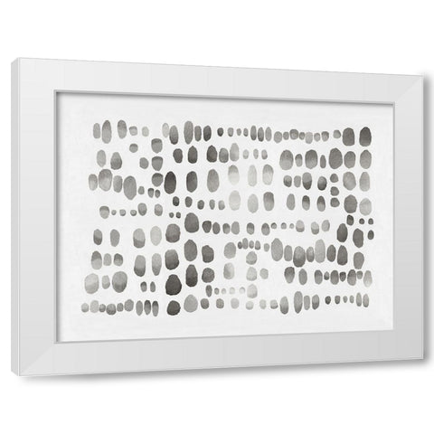 Playful Silver III White Modern Wood Framed Art Print by Perry, Angela