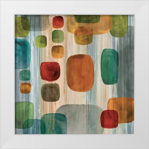 Suspended Gems I White Modern Wood Framed Art Print by Perry, Angela